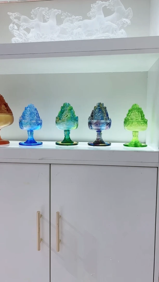 【闪购商品】茶宠古法琉璃博山炉备注颜色