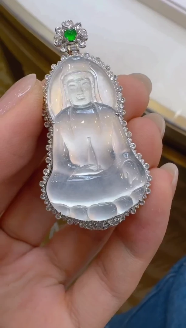 吊坠(不含链)18K金镶嵌翡翠多样性团购发一件