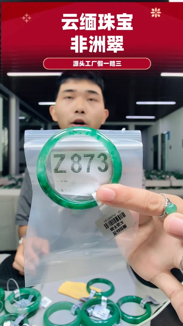 未镶嵌手镯石英质玉（非洲翠）54圈口Z 873