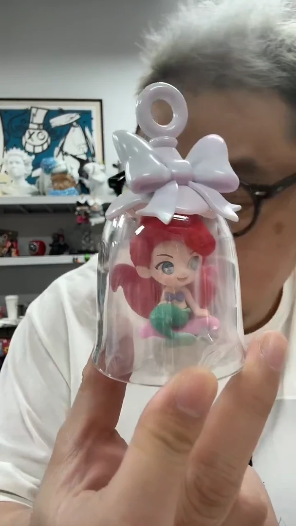 动态1美人鱼玻璃罩一个