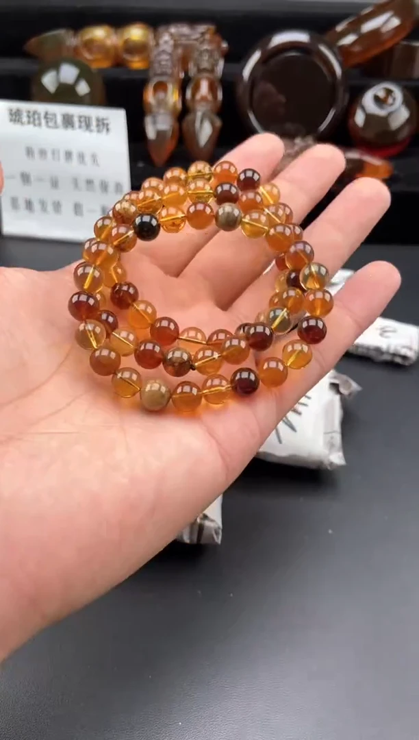 【闪购商品】琥珀手链未镶嵌多宝手串【多样性发货其中一】