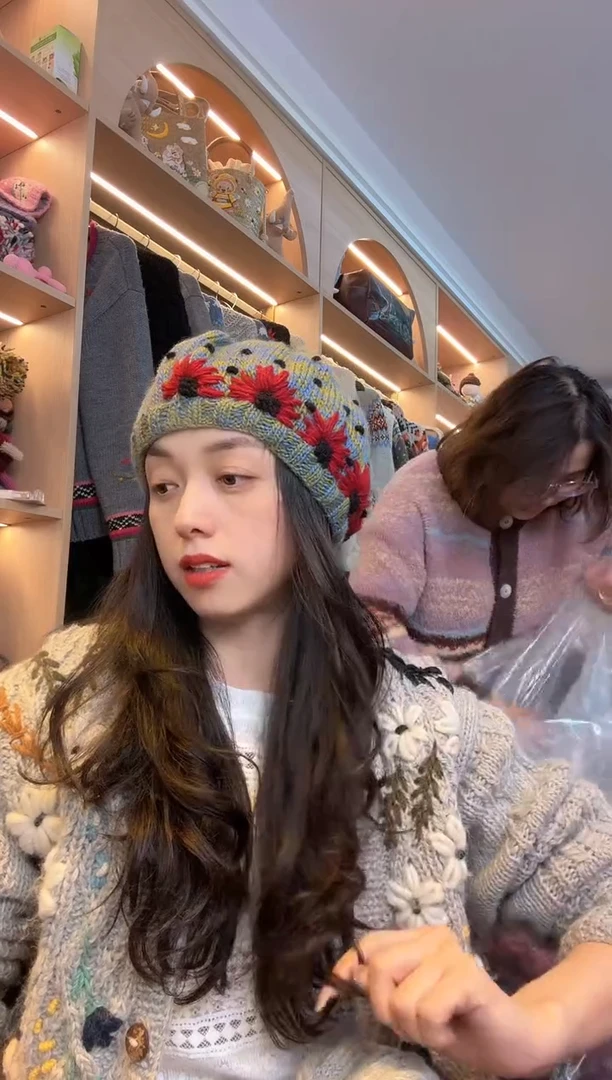 羊毛玄**花百羊毛贝雷帽B894