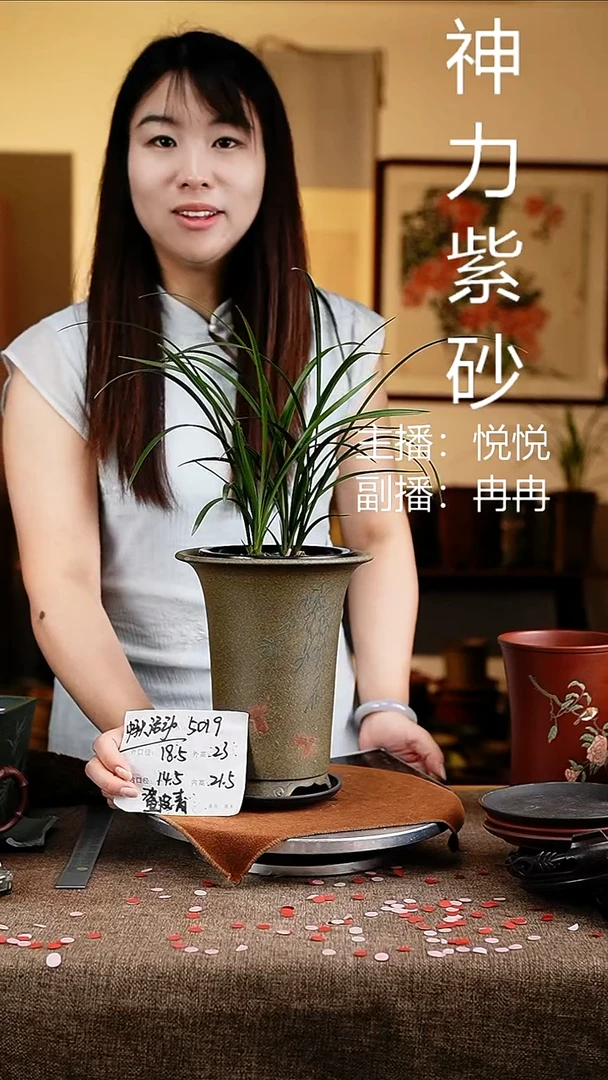 紫砂花盆花卉工艺5019+z