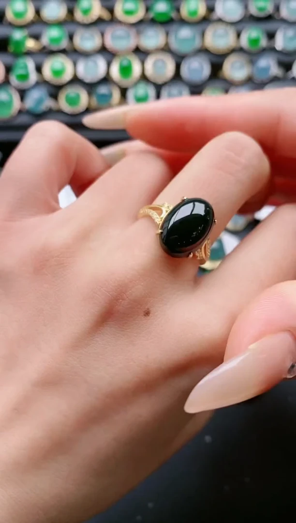 【闪购商品】翡翠戒指银S925镶嵌111111