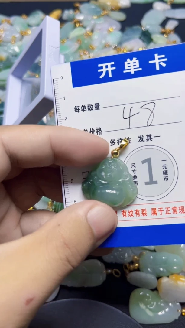 颈饰未镶嵌翡翠天然A货翡翠挂件