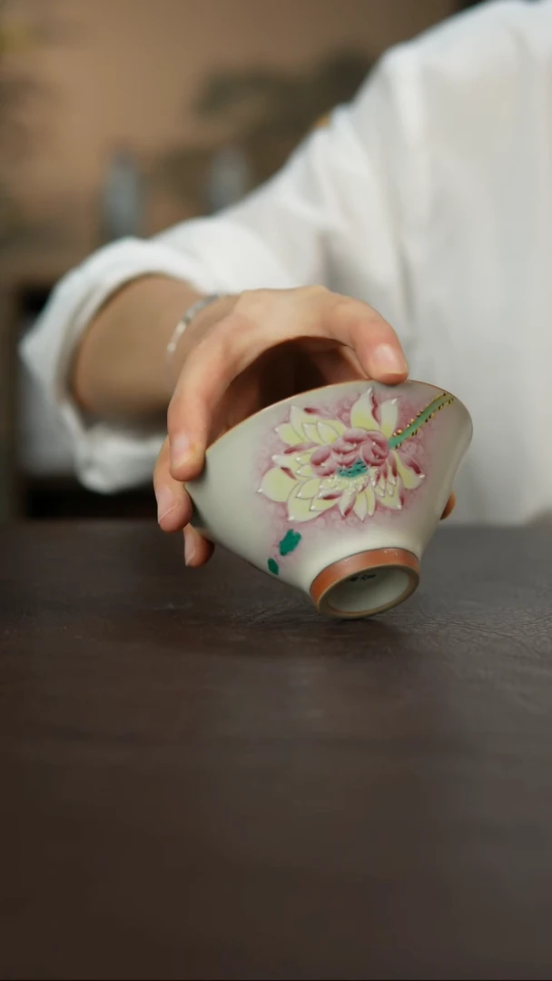 景德镇陶瓷杯碗柴烧多人