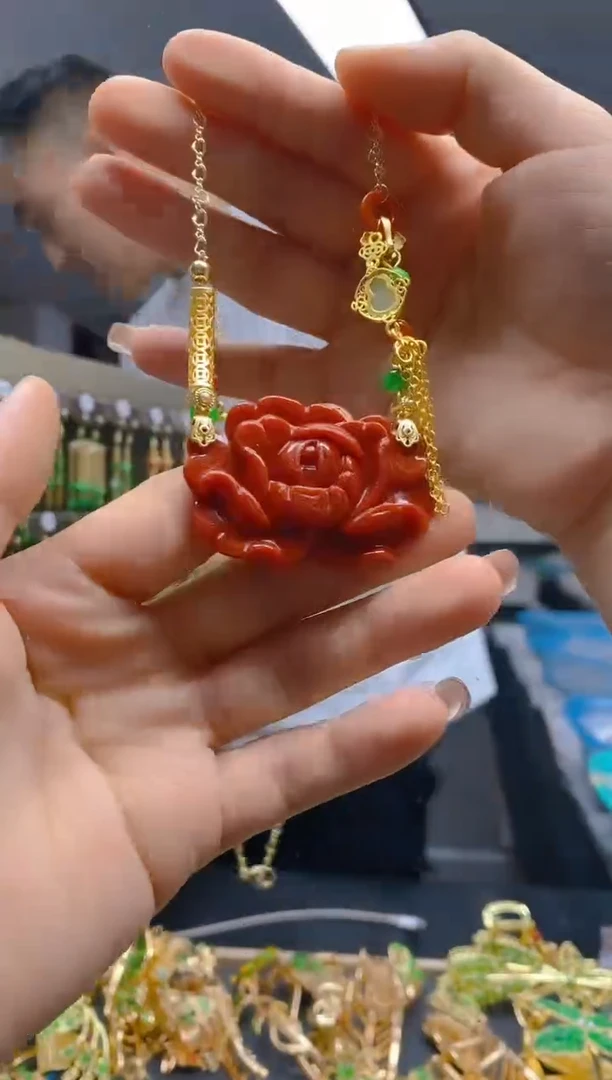 【闪购商品】翡翠耳饰合金232翡翠锁骨链