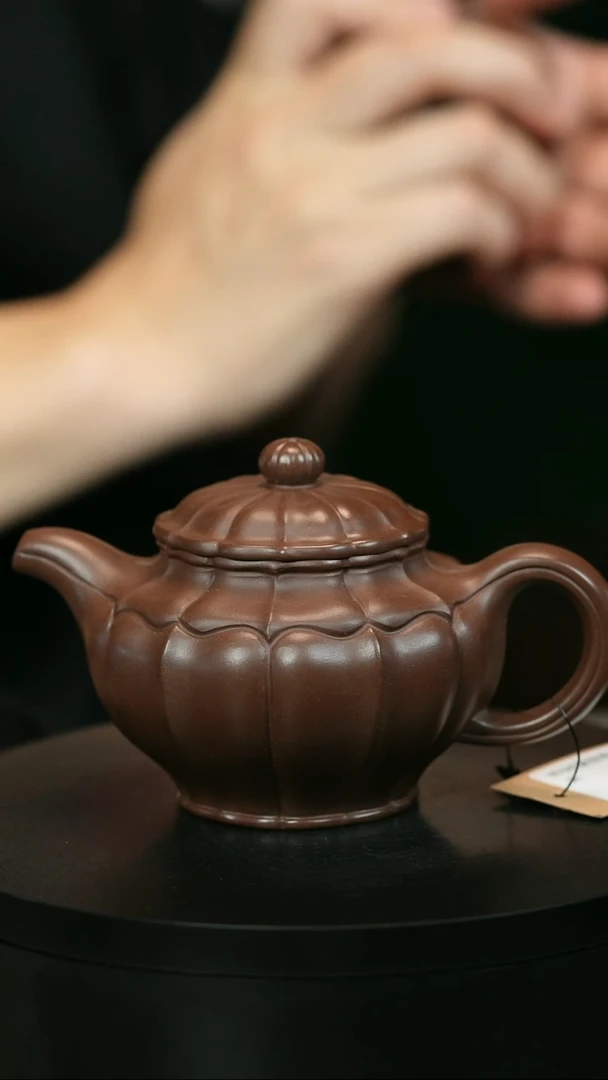 茶壶紫砂霓*H1640赵信军筋纹掇只