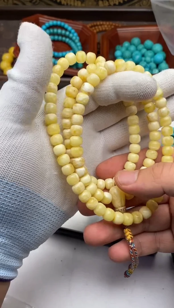 手串蜜蜡未镶嵌蜜蜡108手串