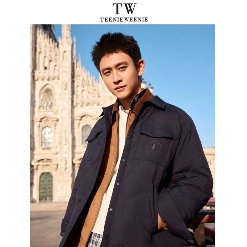 【明星同款】Teenie Weenie小熊男装游牧风衬衫羽绒服男TNJD258C01H