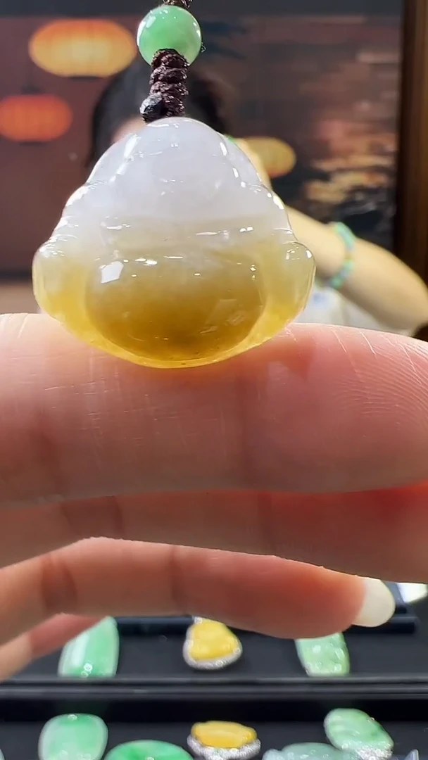 未镶嵌挂件翡翠佛公手机挂