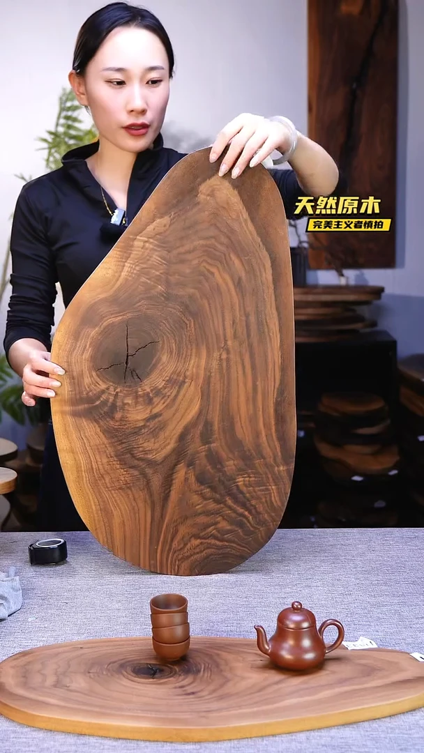 木我****树北美黑胡桃原木.干裂疤结不属于商品质量问题