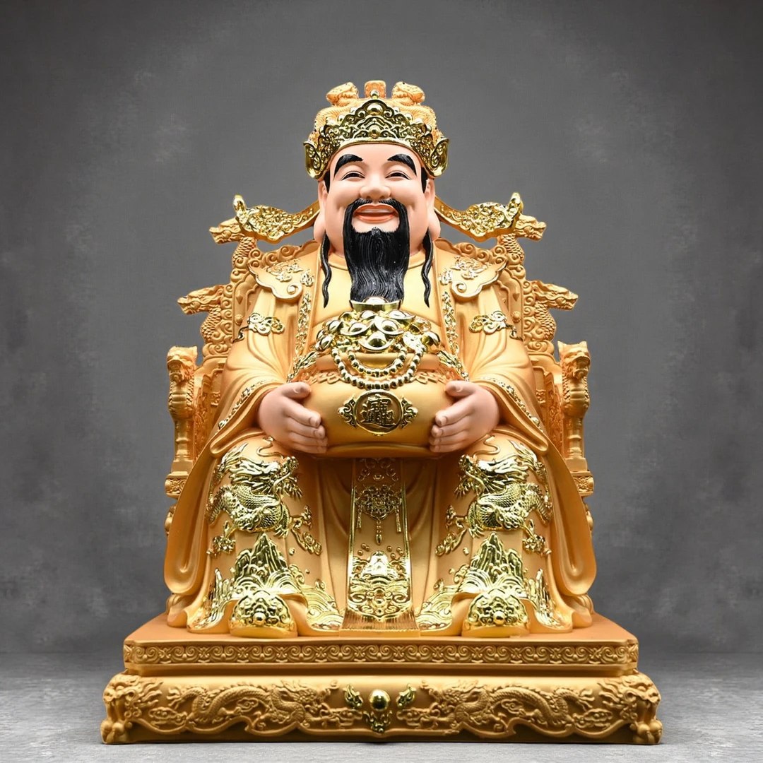 树脂精工沙金财神爷范蠡比干财神家用供奉精工树脂客厅办公室摆件