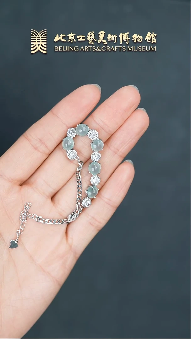 【闪购商品】翡翠手链银S925镶嵌B0220GMD230翡翠手链