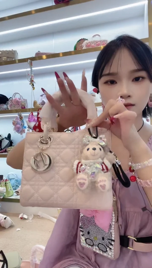PVC格格家定制女包4256 玫玫挂件