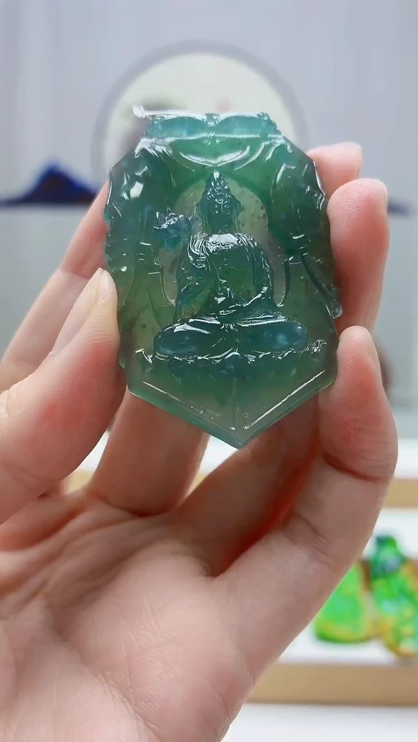 未镶嵌定制翡翠4688zm-毛货挂件48