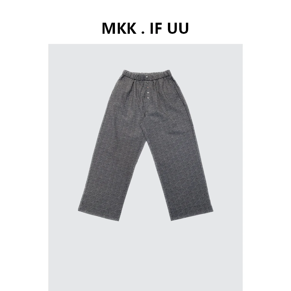 KEKE 推荐 潮牌设计师小花朵棉感阔腿裤