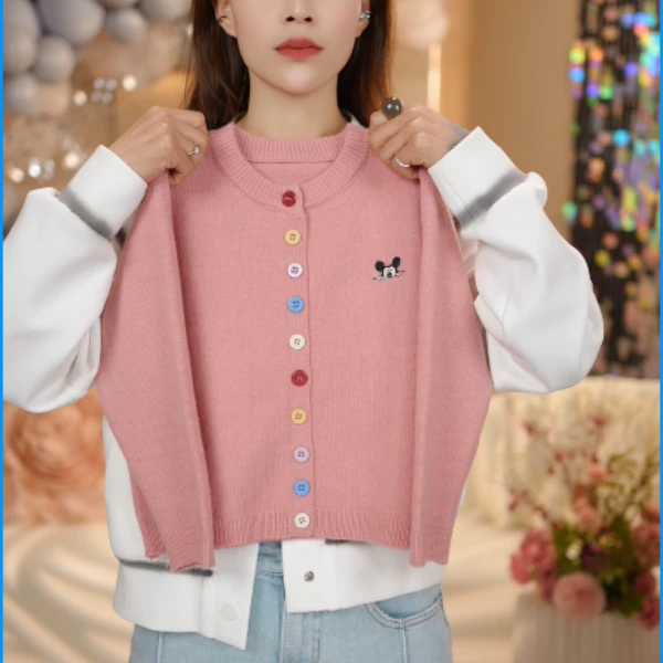 【现货】2025春秋款儿童针织开衫女童百搭可爱甜美网红洋气