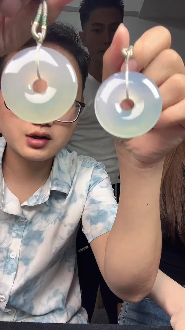 玛瑙/玉髓颈饰未镶嵌3591天然珠宝玉石平安扣带绳子多样性发一个