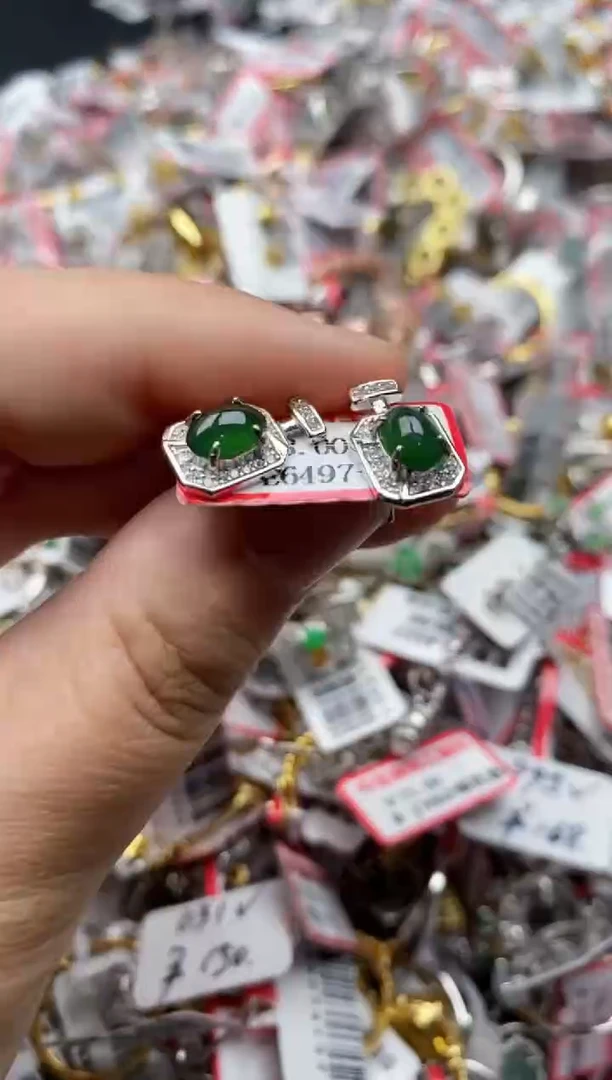 【闪购商品】翡翠戒指银S925镶嵌88888---9