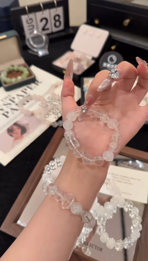 未镶嵌手链水晶纯白花嫁x2069