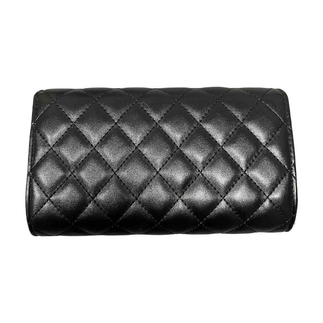 TOLEX2025新款手工时尚百搭菱格女亮钱包黑色19.5cm