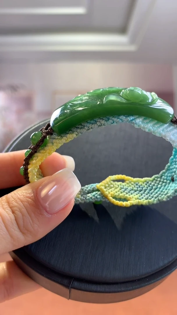 未镶嵌和田玉挂件碧玉手牌