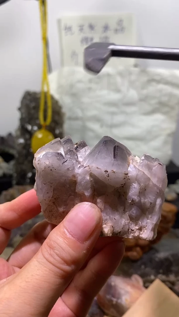 水晶珠宝半成品未镶嵌61号113g超七城堡花园