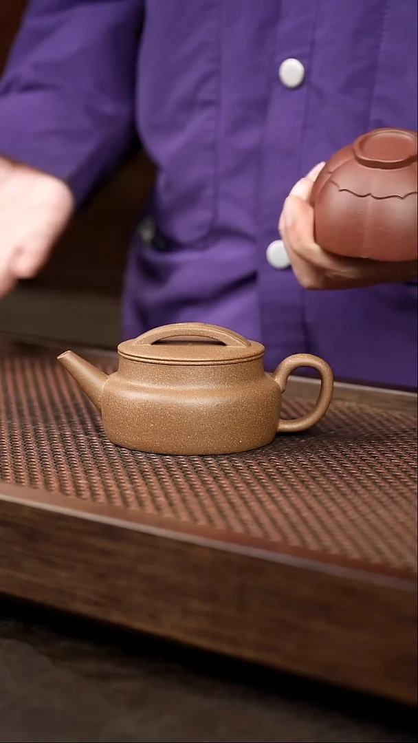 茶壶紫砂芝麻绿葫芦瓦