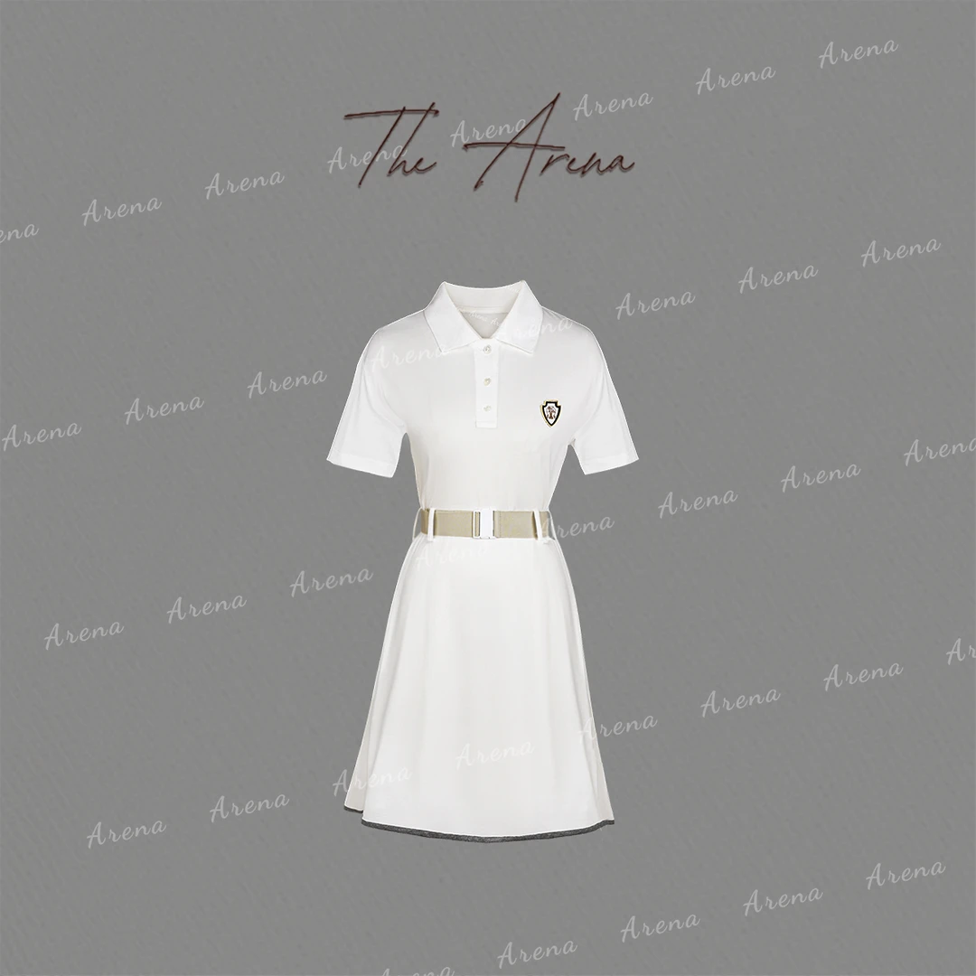 THE ARENA“网球裙”弹力桑蚕丝混纺干爽徽标连衣裙25-509