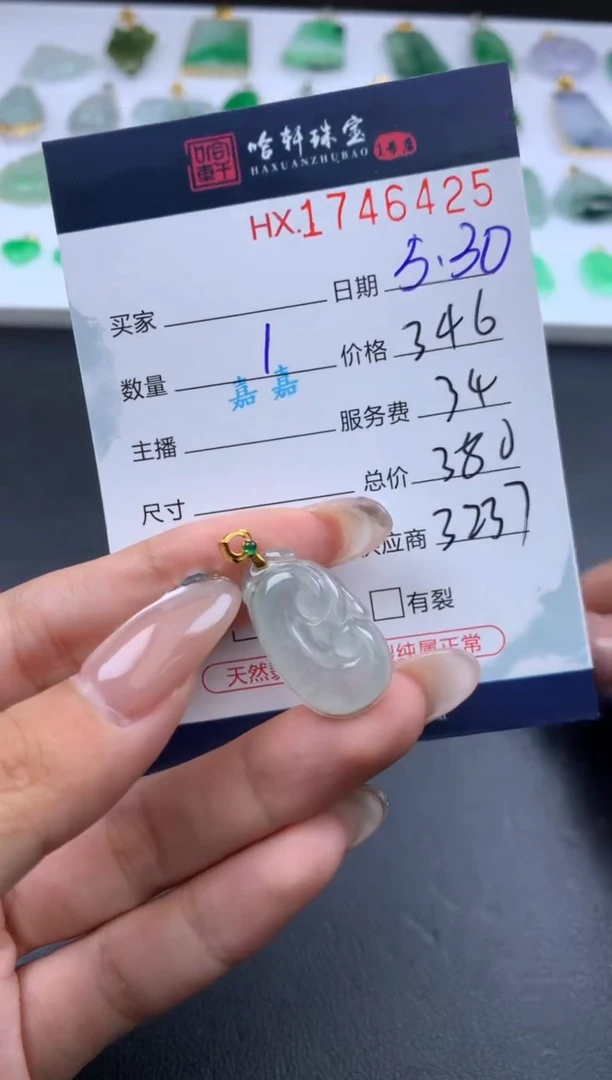 翡翠挂件未镶嵌哈轩 挂件1