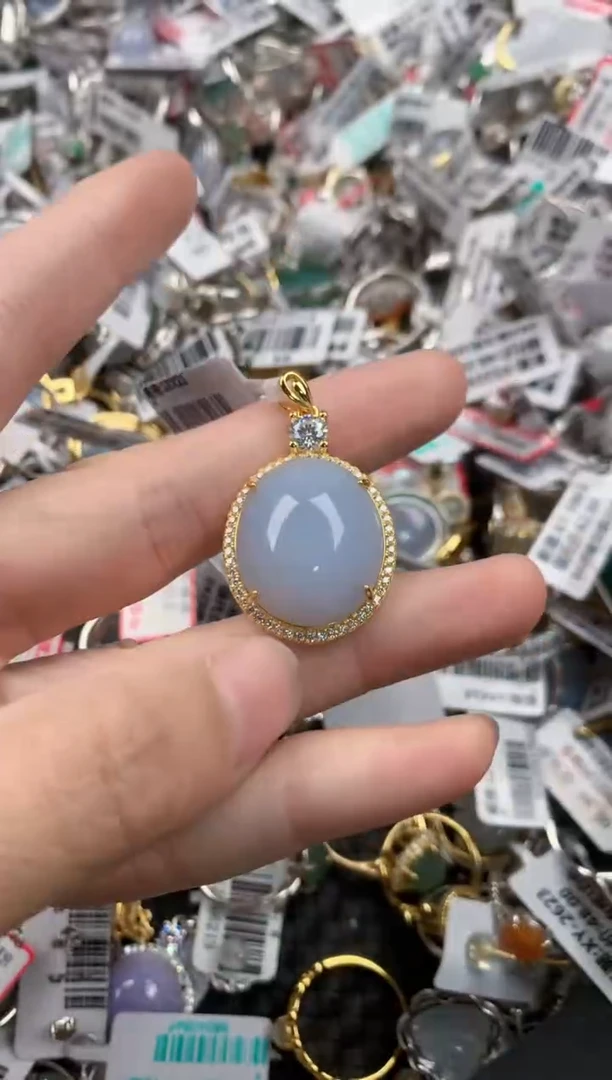 银S925镶嵌戒指翡翠2222----6