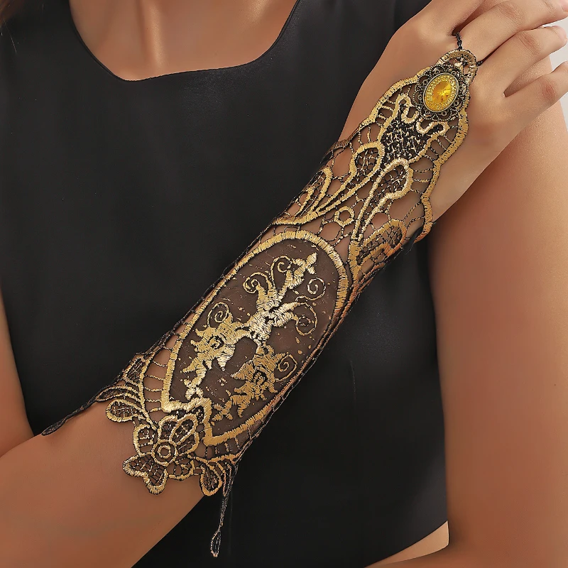 非金属手链 百搭古风古装四叶草手环手绳配饰时尚手串手套风手链