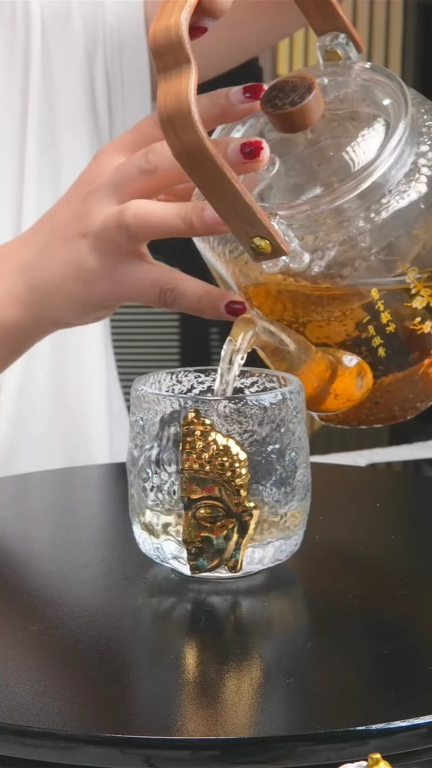 水晶玻璃无手柄款达摩杯