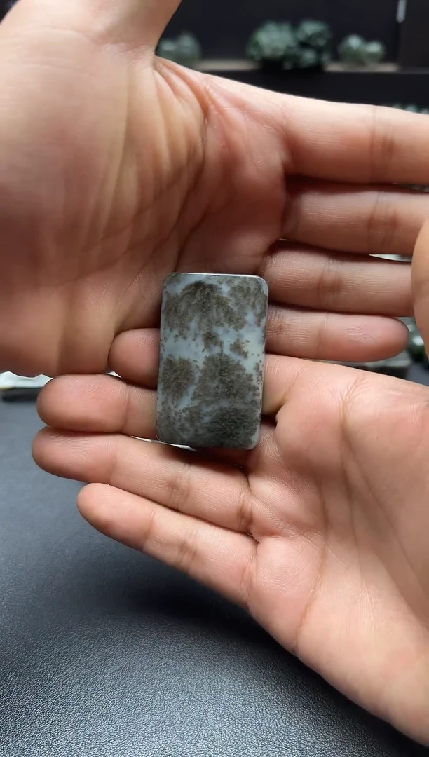 颈饰未镶嵌和田玉若羌水草意境平安卡35无事牌