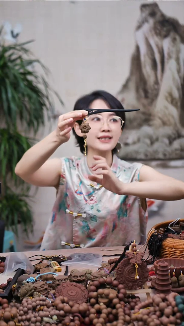 木香身丸六角花  压妗 景泰蓝 配珠