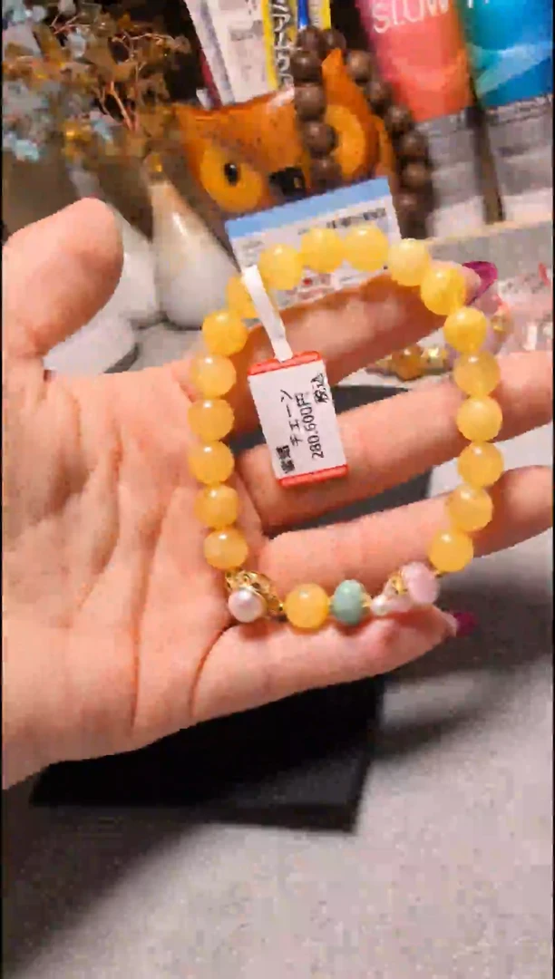 银S925镶嵌手链水晶FAA537 蜜蜡手链