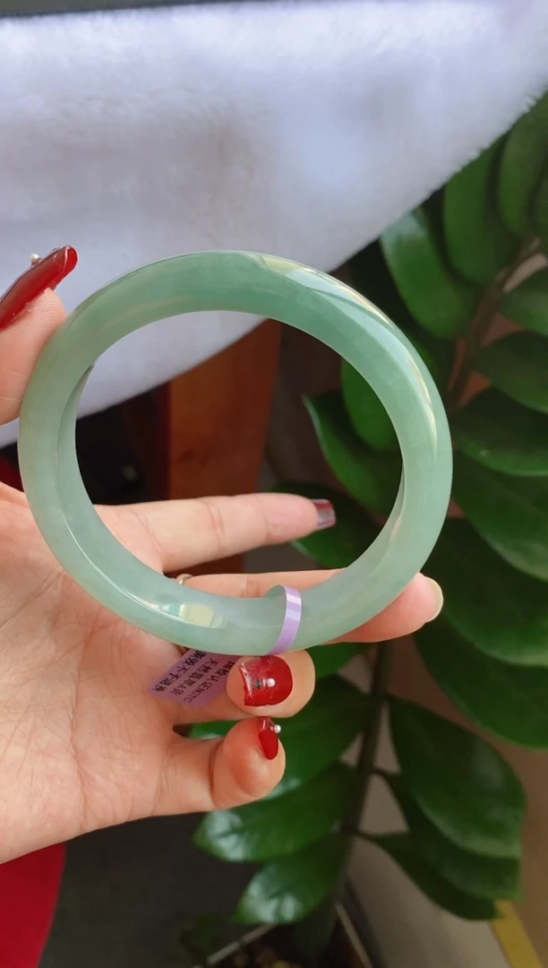 【闪购商品】翡翠手镯未镶嵌（冰胶湖水蓝绿）17号