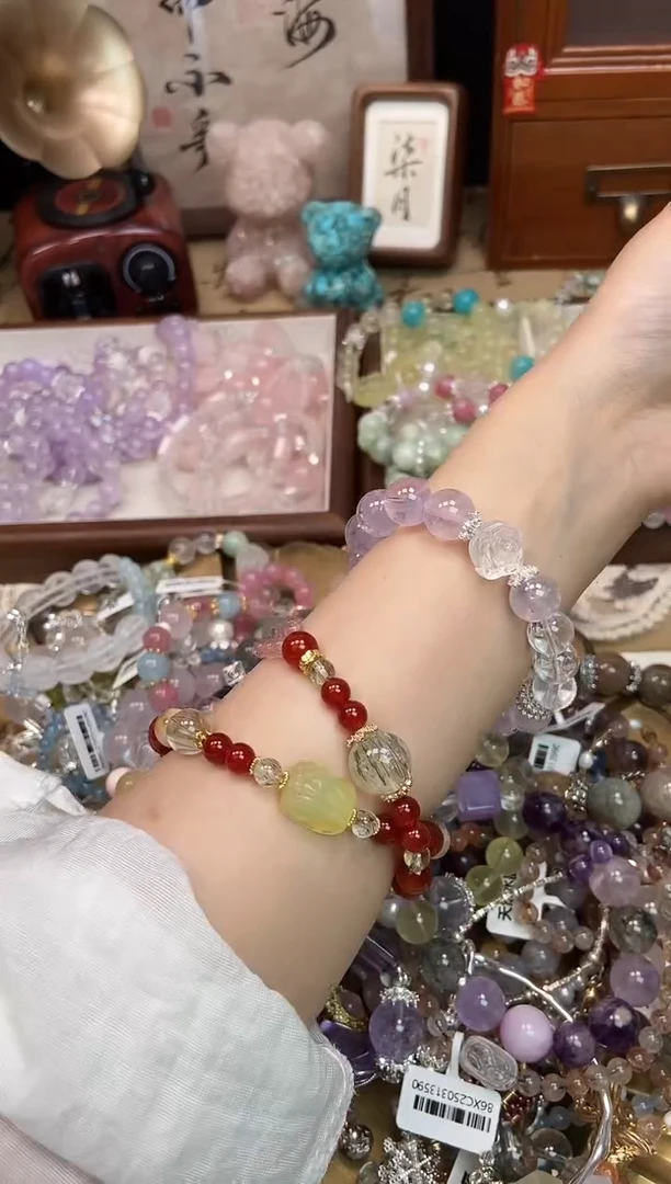 紫晶手链未镶嵌3858手串