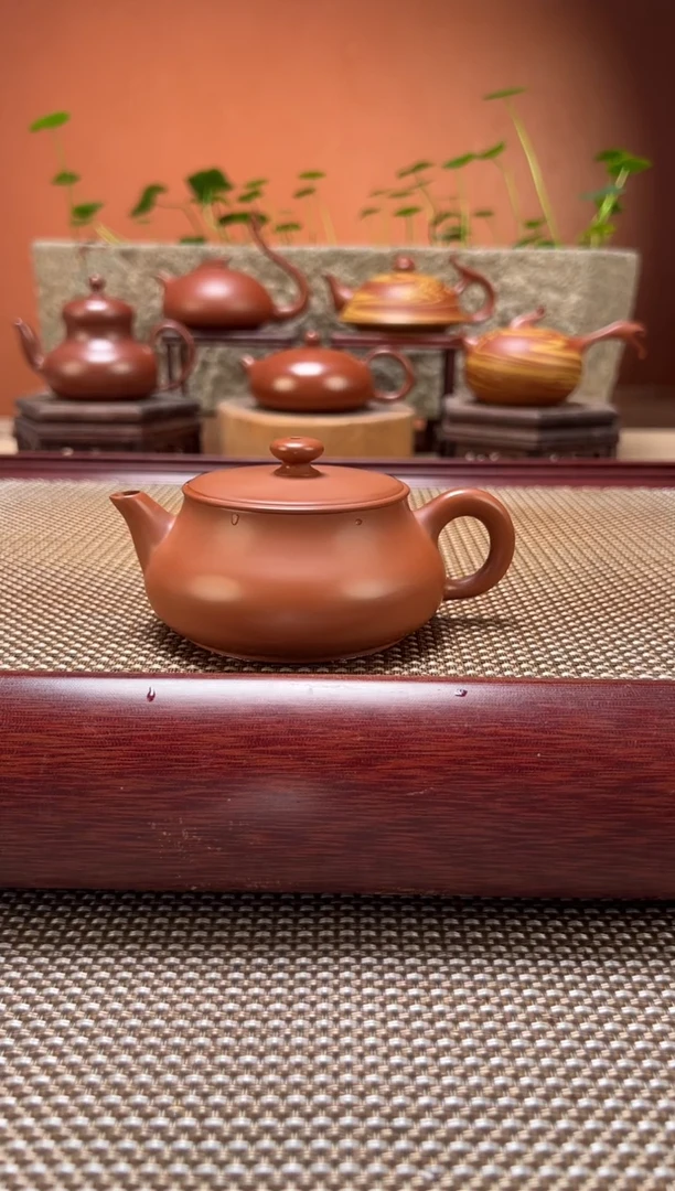 茶壶紫砂超薄胎明炉 原矿朱泥 纯手制