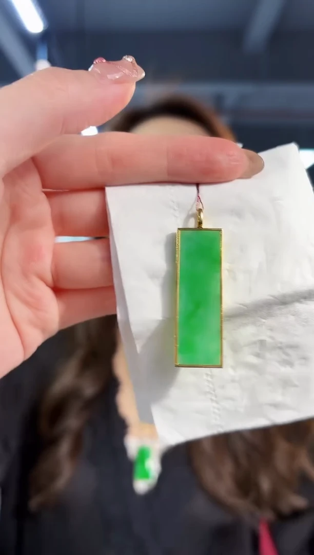 【闪购商品】翡翠颈饰18K金镶嵌缅料A货/支持复检/一件