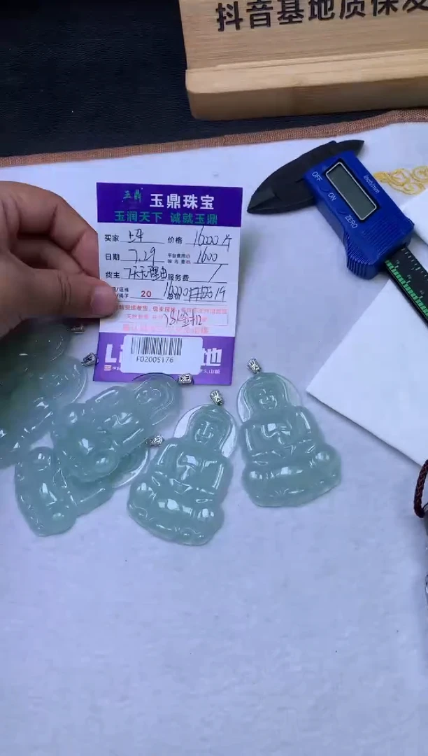 翡翠18K金镶嵌吊坠(不含链)多樣性發其一-F02005176