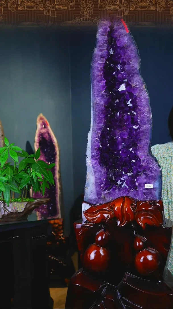 石材石材天然紫晶洞