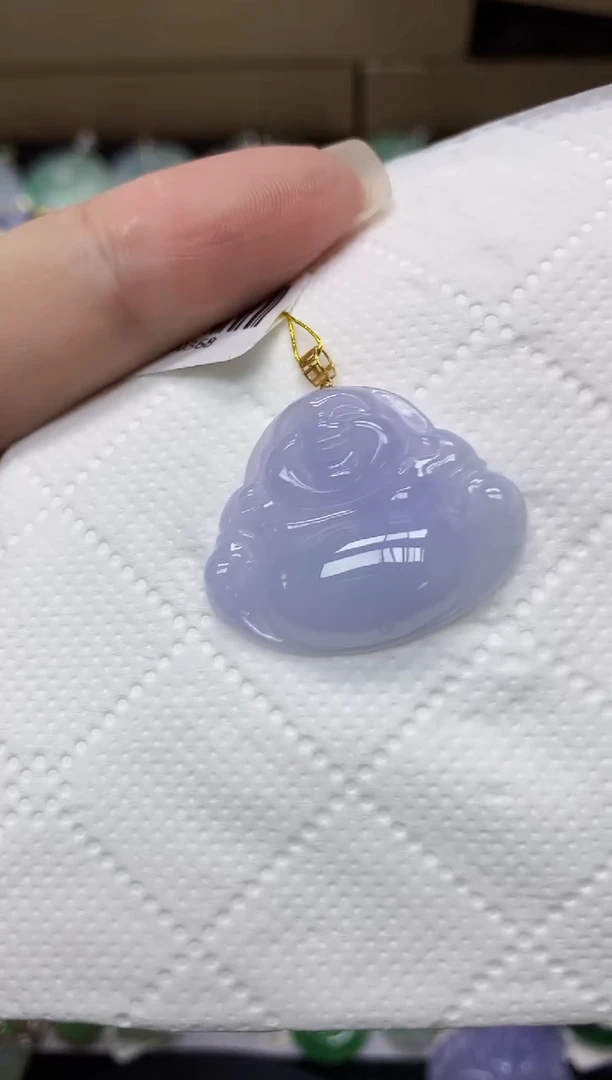 颈饰18K金镶嵌翡翠111111111