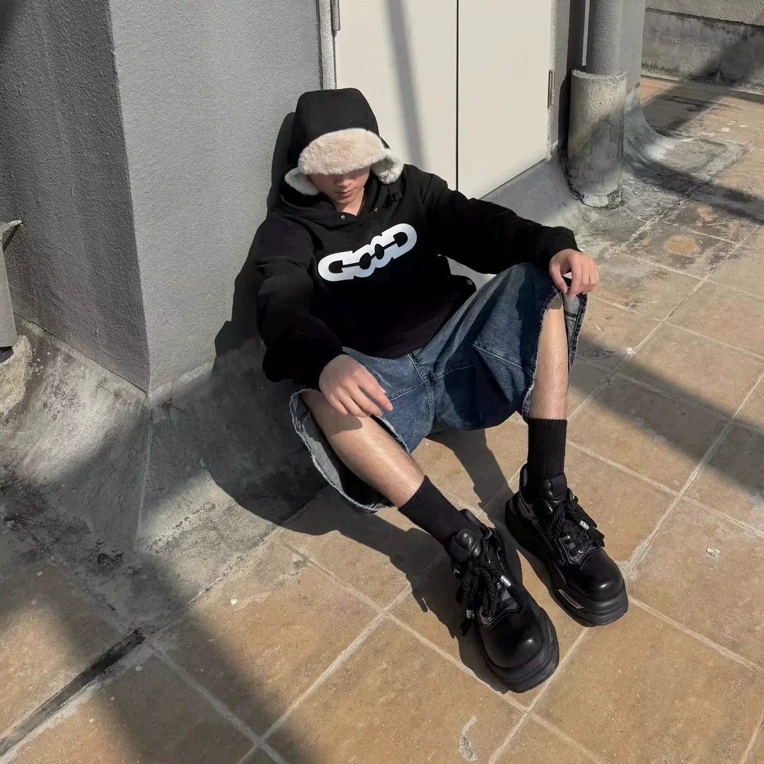 GOOD立体彩钻连帽卫衣秋季新品男女同款