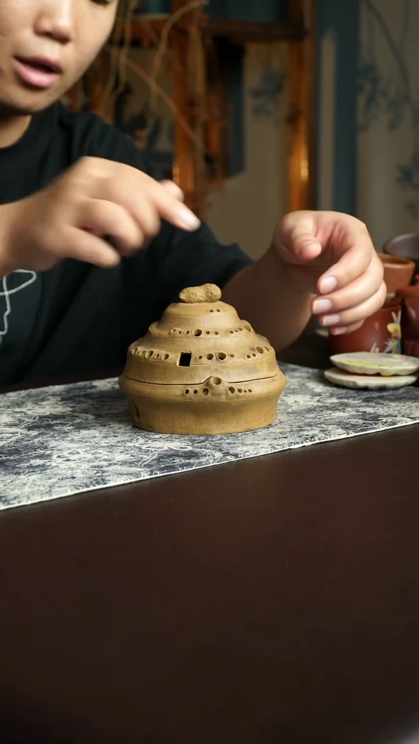 茶杯紫砂44号宜兴紫砂原矿作品茶叶罐