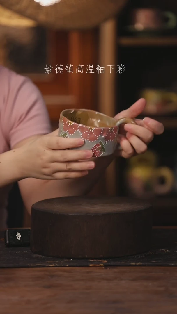 陶瓷景德镇高温釉下手绘陶瓷043