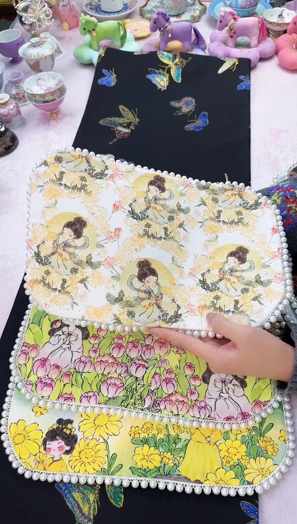 117菊花花仙子钉珠茶席