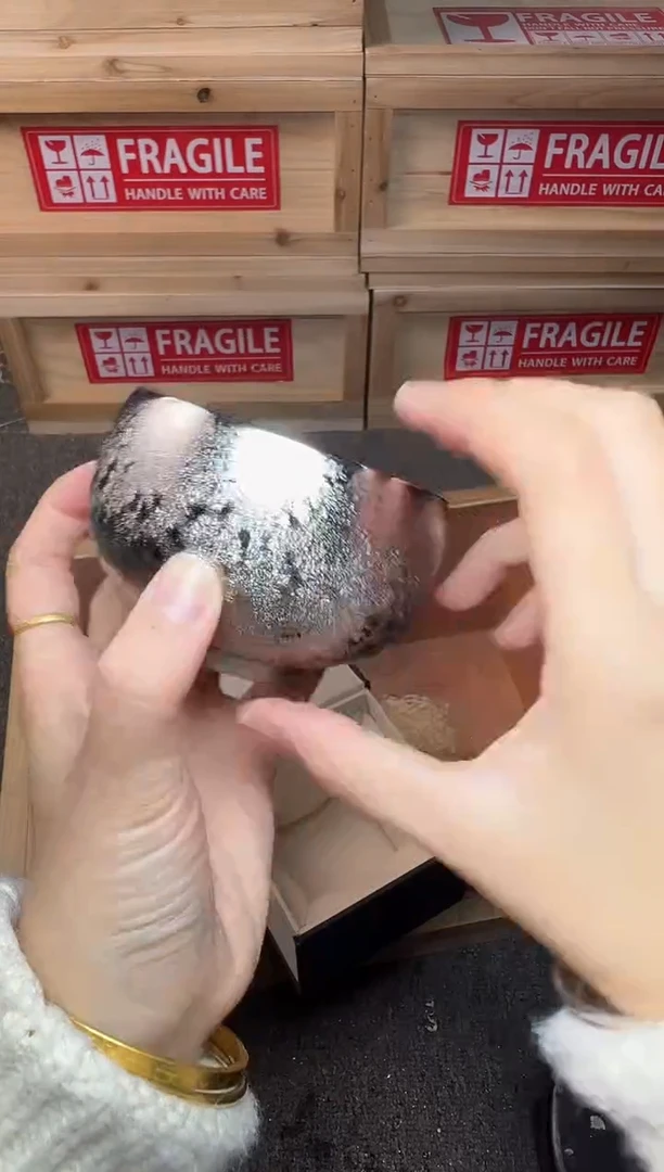 茶盏银钻 建窑建盏主人杯