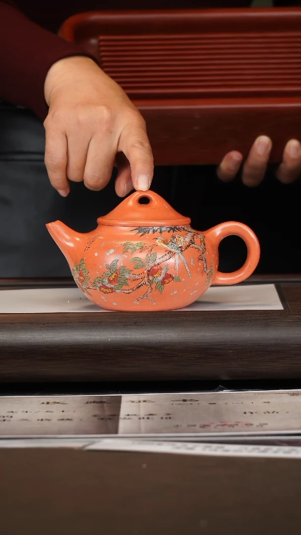 茶壶紫砂潘春芳/红豆砂/芳权壶/300c